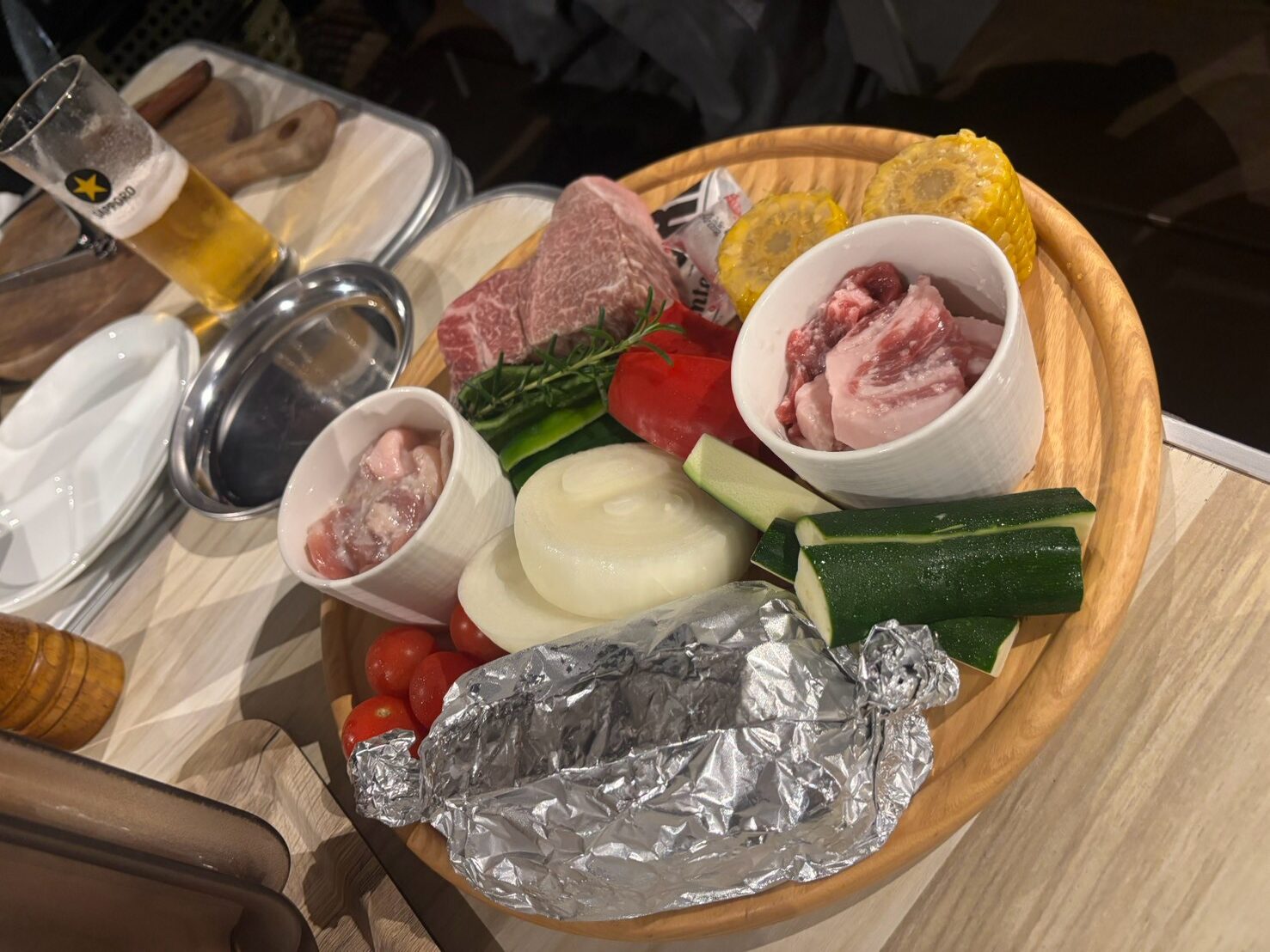バーベキューの食材